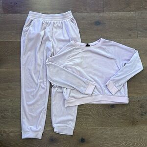 Girls Matching Pink Velvet set (Large)